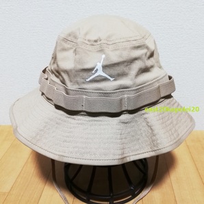 新品 JORDAN APEX BUCKET ジョーダン ジャンプマン エイペックス バケット ハット 帽子 ストラップ 付き ヘンプ M 57㎝ 未使用 NIKE ナイキの画像2