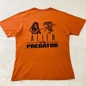 ALIAN VS PREDATOR　エイリアン vs プレデター　プリント Tシャツ　オレンジ　L