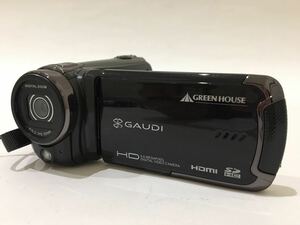 美品　GREEN HOUSE　グリーンハウス　GAUDI　ビデオカメラ　GHV-DV25 HDAP　単4電池　黒　ブラック　a12b12dd36