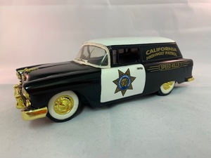 55 CHEVY PANEL CALIFORNIA HIGHWAY PATROL 1/24 貯金箱