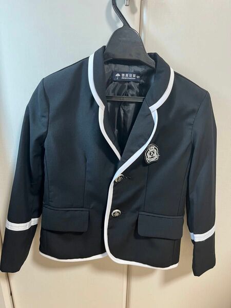 ブレザー 制服 女子 ジャケット 上着 冬物 学生服 卒園式 入学式120サイズ(上着+スカート+シャツ+ネックタイ4点セット)