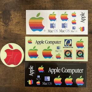 デッドストック Apple Computer Mac OS ステッカー アップル コンピューター レインボー ロゴ 非売品 ノベルティー Think Different 販促 