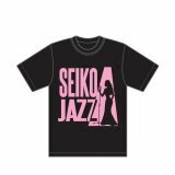 1点限り早い者勝ち!!送料込【*値下不可】松田聖子★【SEIKO JAZZ】Tシャツ☆XLサイズ黒色(ピンクロゴ♪)新品未使用美品(^^♪