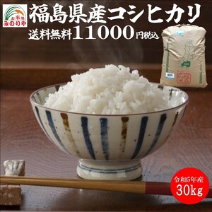 令和5年産 福島県産コシヒカリ　玄米30kg ポイント消化 送料無料 　「ふくしまプライド。体感キャンペーン（お米）」