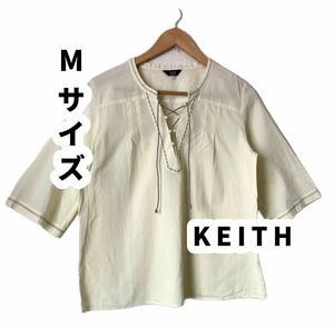 KEITH キース　ブラウス　トップス　イエロー　レディース女性　ファッション　七分袖