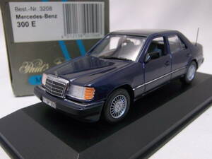 ★貴重!★Mercedes-Benz 300E 紺 1/43【W124 メルセデスベンツ】初期グレー箱 Nr.3208★検:Eクラス 280 E300 E320 400E 500E E500 AMG