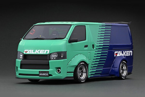 ★ケース未開封品!★T・S・D WORKS HIACE 1/18【ハイエース FALKEN/ファルケンカラー】ハヤシ15inc★IG2809 イグニッションモデル 茶箱無し