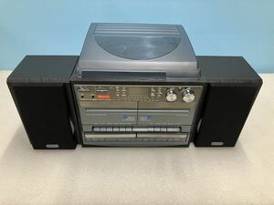 とうしょう TCDR-386WC カセットレコーダー マルチプレーヤー W-CD・W オーディオ レコード カセット CD ラジオ スピーカー 通電確認