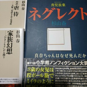 杉山春3冊 ネグレクト育児放棄 ルポ虐待-大阪2児置き去り死事件 家族幻想-ひきこもりから問う 送料230円 検索→数冊格安 面白本棚