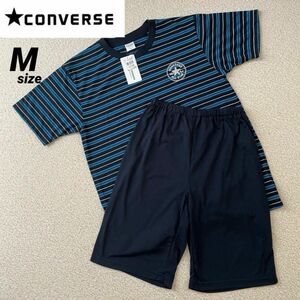 【定価2640円】converse 半袖 半ズボン パジャマ ルームウェア セットアップ ネイビー メンズ Mサイズ