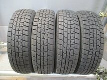 管理番号 R204 スタッドレス 中古タイヤ 2021年製 155/65R13 冬4本価格！DUNLOP WM02 法人宛/営業所止め送料無料 プレオ ミラジーノ_画像1