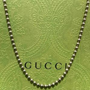 【即決/送料込み】希少/レア GUCCI/グッチ ブラックコーティング/ボールチェーンネックレス AG925/シルバー925