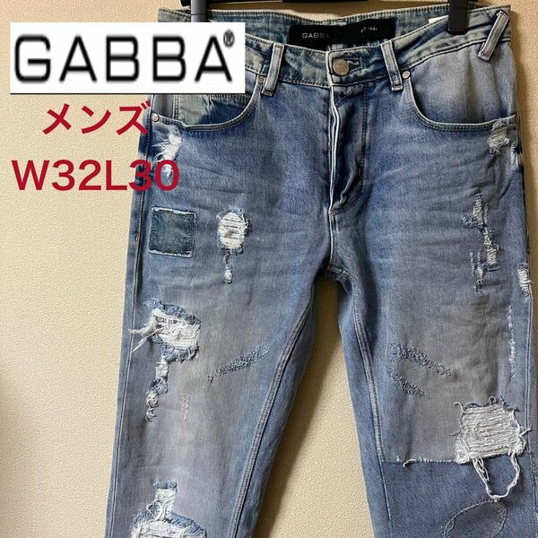 【中古品】【古着】GABBA ギャバ メンズデニムパンツW32