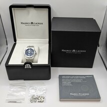 MAURICE LACROIX アイコン 39mm ブルー デイト 自動巻き AI6007-SS002-430-1 モーリス ラクロア 青文字盤 送料無料_画像9