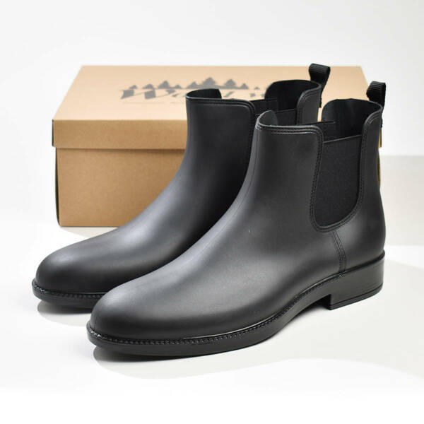 レインブーツ メンズ 長靴 レインシューズ 防水 黒 靴 ショート 雨用 Lサイズ 約27.5〜28.0cm 匿名 新品 未使用
