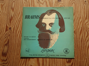 最初期 高音質 201g重量盤 エドゥアルト・ファン・ベイヌム ブラームス：交響曲第1番 ハ短調 LONDON LLA10001 LP