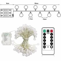 【訳有未使用】Auting フェアリーライト 全長10M 100個電球 クリスマスライト 電池式 リモコン付き…_C_793_画像7