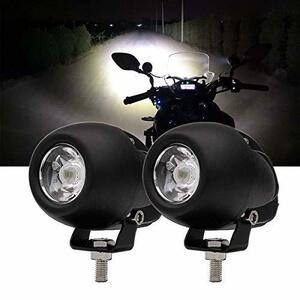 【訳有未使用】GREENBEAN バイク用 Ledフォグランプ 車用 ホワイト 補助ライト 20W LED作業…_C_1504