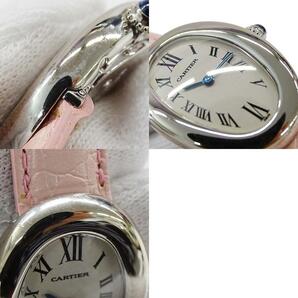 カルティエ Cartier 時計 レディース ブランド ベニュワール クオーツ QZ 750WG レザー W1516856 ホワイトゴールド 磨き済みの画像10