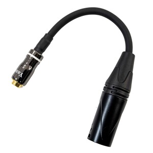  audio conversion cable XLR(4 pin ) - 6.35mm Jack ( Anne balance connection ) cable length approximately 10cm 1 piece insertion black SE-OH-XLR-63