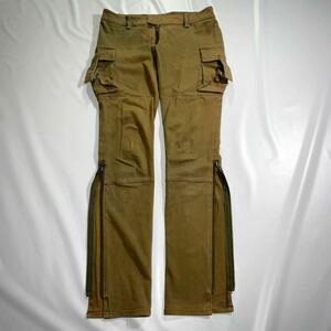 Rare 00s Japanese Label flare zip cargo pants lgb 14th addiction share spirit ifsixwasnine goa kmrii tornado mart archive