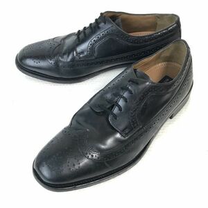 BOSTONIAN/ボストニアン★オールレザー/本革/ウィングチップ【10.5M/28.0-28.5/黒/BLACK】ビジネス/dress shoes/Vintage◆D-167