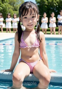 【 A4 サイズ 】【 プール開放 】 等身大 風 大判 ポスター イラスト アート 印刷物【即日発送！】判 L 写真 A1　12-5