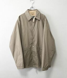 80's USA製 L.L.BEAN VINTAGE L エルエルビーン ビンテージ チンスト付き ナイロン コーチ ジャケット ブルゾン ベージュ 70s 90s