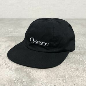 00's CALVIN KLEIN OBSESSION VINTAGE カルバンクライン ビンテージ 香水 プロモーション キャップ 帽子 黒 90s USA製 ブルースウェーバー