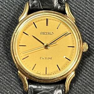 SEIKO セイコー EXCELINE エクセリーヌ 18KT 刻印あり レディース腕時計 2J41-0A10 クォーツ アンティーク K18 18金