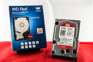 【中古品】WD40EFRX Western Digital RED 4TB 不良セクタなし 18207時間 3.5インチ HDD【箱袋有】