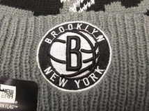 【 新品 アウトレット 】 NBA ブルックリン ネッツ ニット キャップ ニット帽 /258/ フリーサイズ 裏ボアで暖かいですよ_画像3