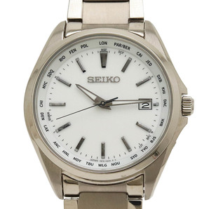 SEIKO セイコー セレクション ソーラー デイト ホワイト文字盤 メンズ 腕時計 7B75-0AA0の画像4