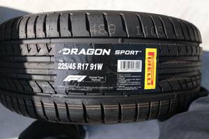 新品未使用品　225/45R17　91W　PIRELLI　DRAGON　SPORT　サマータイヤ　夏　225/45/17　1本　【来店交換　大歓迎】