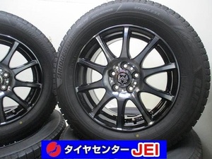 15インチ VRX3 195/65R15 6J+43 100 プリウス バリ溝 2023年製 中古スタッドレスタイヤホイール4本セット送料無料(SA15-3969）