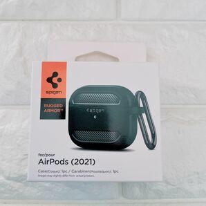~大特価~ Airpods 第3世代 ケース AirPods 3 ケース 耐衝撃 ワイヤレス充電 カラビナ ラギッド・アーマー ミリタリー・グリーン AirPodsの画像8
