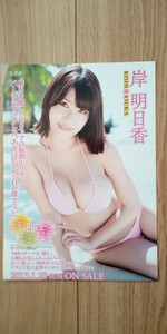 岸明日香　約59㎝×約21㎝　水着　グラビアアイドル　イメージDVDチラシ二つ折　I-ONE　アイドルワン　ラインコミュニケーションズ　(0215)