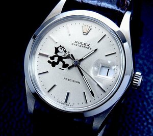 ロレックス オイスターデイト プレシジョン ROLEX OYSTERDATE PRECISION 6694 Silver Dial メンズ手巻き ( 極美品、OH済み )