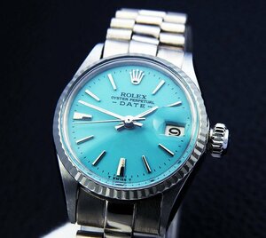 ROLEX ロレックス Oyster Perpetual オイスターパーペチュアル Ref. 6517 WG/Steel レディース自動巻き ( 美品、OH済み ) / 24mm