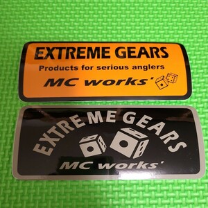 【送料無料】MCワークス ステッカー EXTREME GEARS オレンジ ブラック ／ MC works' エムシーワークス ドカット