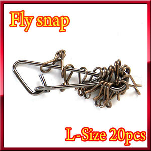 【新品】フライ用スナップ Fly Snap フライフックの交換が素早くできます！ 20個セット Lサイズ 普通郵便発送可能