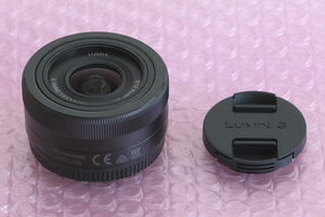 新品未使用 LUMIX G VARIO 12-32mm F3.5-5.6 ASPH. MEGA O.I.S. H-FS12032-K ブラック 前後レンズキャップ付