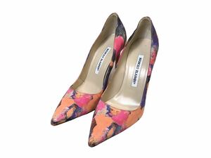 (D) MANOLO BLAHNIK マノロブラニク ヒール パンプス 35 (ma)