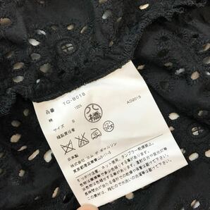 (D) tricot COMME des GARCONS トリコ コムデギャルソン 16SS メッシュ オープンカラー シャツ S ブラックの画像6