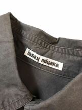 (D) ISSEY MIYAKE イッセイミヤケ 70s-80s ヴィンテージ オーバーサイズ デザイン 長袖シャツ M ブラウン (Ry)_画像5