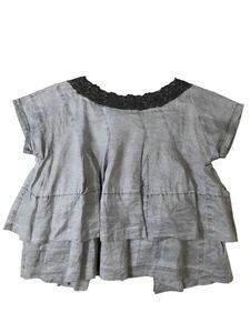 (D) tricot COMME des GARCONS Toriko Comme des Garcons 15SS short sleeves blouse M Great ps