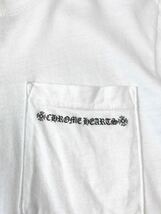 (D) CHROME HEARTS クロムハーツ CEMETERY CROSS TEE S ホワイト 長袖Tシャツ_画像3