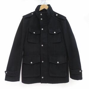 130 BURBERRY BLACK LABEL バーバリーブラックレーベル M-65 スタンドカラージャケット ライナー欠品 BMP29-328-28 Lサイズ ※中古