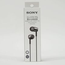 100 【未使用】SONY ソニー 密閉型 インナーイヤーレシーバー イヤホン MDR-EX155 B ブラック_画像1