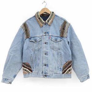 133 Levis リーバイス 90s ブランケットライナー 3Dニット切替 デニムジャケット XLサイズ ※中古